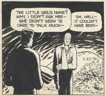 81: Gray Little Orphan Annie 9/27/56 original comic art | Russ Cochran