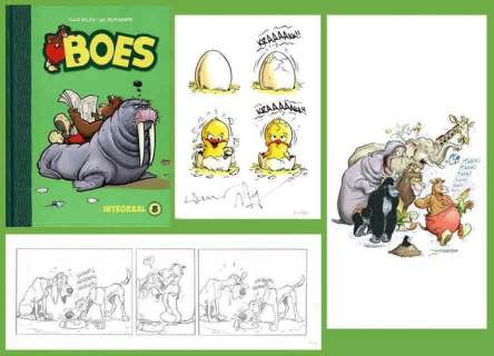 Wil Raymakers, Thijs Wilms | Boes - Luxe editie Boes Integraal deel 8 - Genummerd 24/80 - Met originele strook + ex-libris - Cartonné - EO (2019) | Catawiki