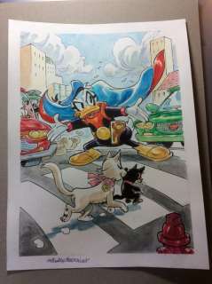 Alessandro Gottardo | Donald Duck - â€œRispetto per mamma gattaâ€ - Page volante - Exemplaire unique - (2020/2020) | Catawiki