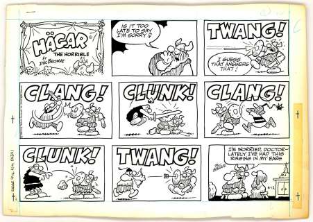 Dik Browne | Browne - HAGAR THE HORRIBLE Sunday Page (6/12/1988) | Russ Cochran
