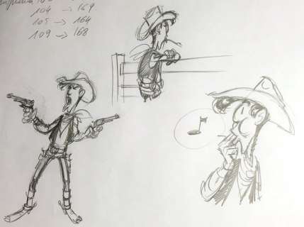 Achdé | Achdé - Originele tekeningen - Lucky Luke | Catawiki