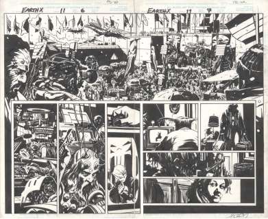 John Paul Leon Bill Reinhold - earth x issue 11 page 06 & 07