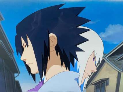 Studio Pierrot | Naruto - Animation cel of Sasuke and Orochimaru - with copy background | Catawiki