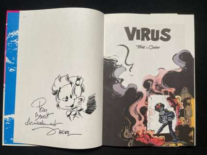 Tome Et Janry | Spirou et Fantasio T33 - Virus + Dédicace Janry - Cartonné - Réédition - (1993) | Catawiki