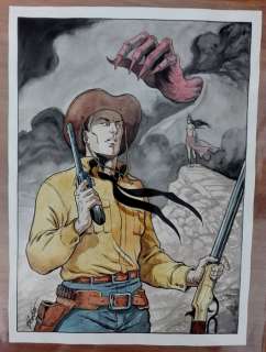 Bono, Fabio | Bono, Fabio - Original colour drawing - Tribute to Tex Willer - (2016) | Catawiki