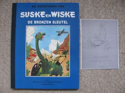 Willy Vandersteen / Paul Geerts | Suske en Wiske - De Bronzen Sleutel - Grootformaat album met pentekening door Paul Geerts - Cartonné - EO - (2014) | Catawiki