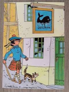 Wasterlain | Hommage Ã  Hergé - Wasterlain - Scène Emblématique Â«Â L’Ile NoireÂ Â» | Catawiki