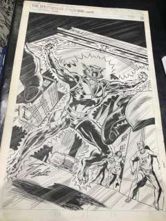 James Sherman, Steve Mitchell - Spectacular spider-man annual #3 p. 1 - man-wolf ‘john jameson‘ splash - 1981 signed by stan lee!