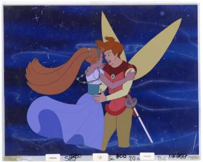 Don Bluth | Sullivan Bluth - Multi Cels + Copy Background - Thumbelina - Exemplaire unique - (1994) | Catawiki