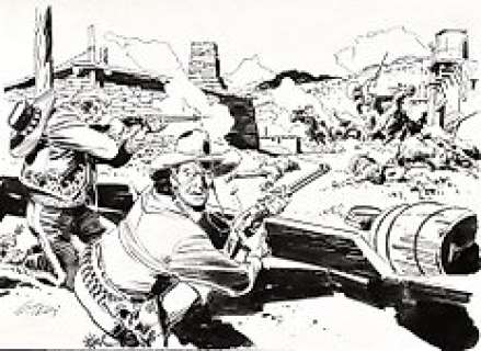 Giovanni Ticci | Tex - Giovanni Ticci - illustrazione originale - Page volante | Catawiki