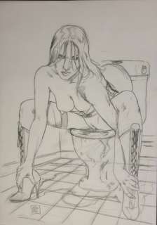 Xavier Duvet | Xavier Duvet - Dessin original - Domination de femme - Format: 21 x 30 cm. - (2020) | Catawiki