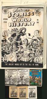 Picture Stories From World History #1 | PICTURE STORIES FROM WORLD HISTORY #1, Cover Silverprint
 & Paste Ups (Spring 1947) NO RESERVE! | Russ Cochran