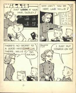 Leonard Sansone | Sansone - WILLIE, Daily Strip (02/23/1949) NO RESERVE! | Russ Cochran