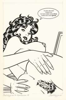 Roberto Baldazzini | R. Baldazzini - illustrazione originale "Baldazzini’s Fantasies 16" - Page volante - Exemplaire unique | Catawiki