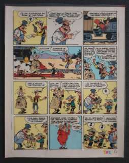 Morris | Lucky Luke T60 - Mise en couleur originale + film noir (p.24) - L’amnésie des Dalton | Catawiki