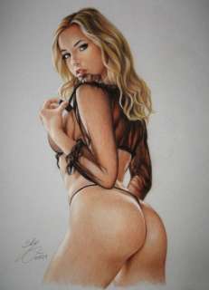 Sly | Sly - Original drawing in colour - Nude woman - Size: 31 x 42 cm. - (2021) | Catawiki