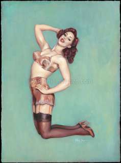 Maly Siri - Illustration originale intitulée "My Silk-charmeuse Panties" - Pin-up Art