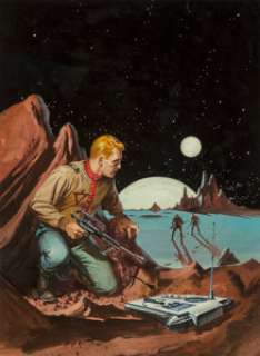  - Ed Valigursky (American, 1926-2009)
 Planet of No Return paperback cover, 1956
 Acrylic on board
 15-3/4 x 11-3/4 in. (s...