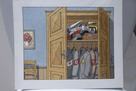 Juillard, André | Juillard, André - Dessin original couleur - 80 Semaines - Procès Papon - (1997) | Catawiki