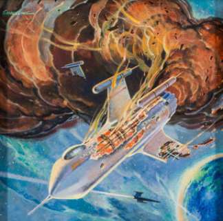 George Schelling (American, b. 1938)
 Worlds of Ptavvs, Worlds of Tomorrow interior illustration, March 1965
 Acrylic on... | Heritage