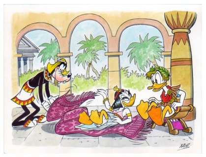 Xavi (Xavier Vives Mateu) | DONALD - Dibujo original - CLEOPATRA INTRODUCES HERSELF TO CAESAR - XAVI - (2021) | Catawiki