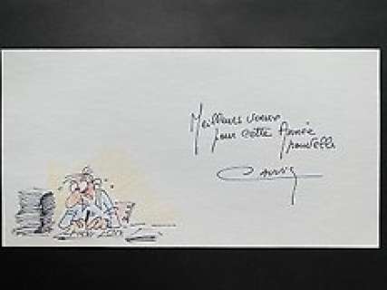 Raoul Cauvin - Cauvin - Dessin original signé - Meilleurs voeux