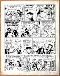 Greg | Greg - Originele pagina - Rock Derby T.3 - Panique au Paradis - (1961) | Catawiki