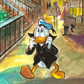 Tony Fernandez, Disney Artist | Donald Duck - Winter Nights - Original Painting - Tony Fernandez Signed - Acrylic Art | Catawiki