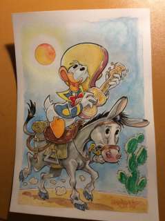 Alessandro Gottardo | Donald Duck - â€œLa canzone del deserto messicanoâ€ - Page volante - Exemplaire unique - (2020/2020) | Catawiki