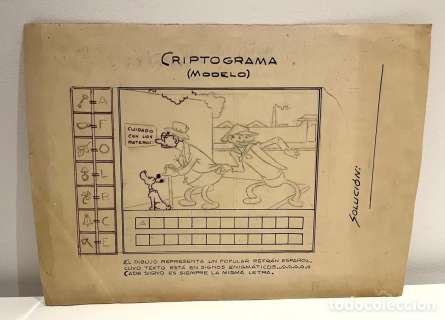 MANUEL URDA: CRIPTOGRAMA - DIBUJO A LÁPIZ | todocoleccion (Buy It Now)
