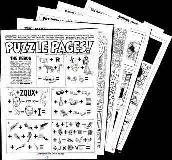 Mad #19 | MAD #19, PUZZLE PAGES! (1980s) Proofs | Russ Cochran