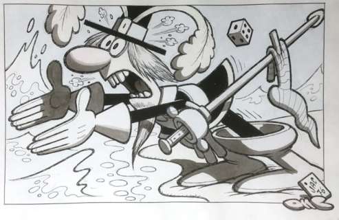 Benito Jacovitti | Jacovitti - Original Drawing - Salgarone (248) - Page volante - Exemplaire unique - (1976) | Catawiki