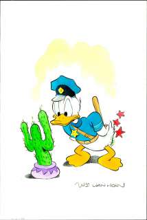 William Van Horn | Van Horn - DONALD DUCK, Watercolor (01/11/1998) | Russ Cochran