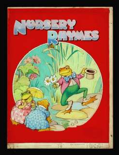 Onbekende Artiest | Cover kinderboek - Originele illustratie in gouache op board - Originele cover - ’Nursery Rhymes’ - (1940/1950) | Catawiki