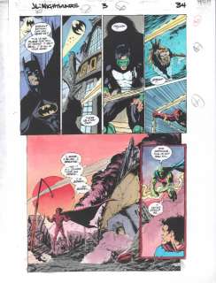 Anibal Rodriguez, Jeff Johnson, John Kalisz | Justice League: a Midsummer’s Nightmare #3 P.34 Color Guide Art - Batman, Superman, Aquaman, Green Lantern, Flash, & Aquaman - 1996 | Anthony’s Comic Book Art