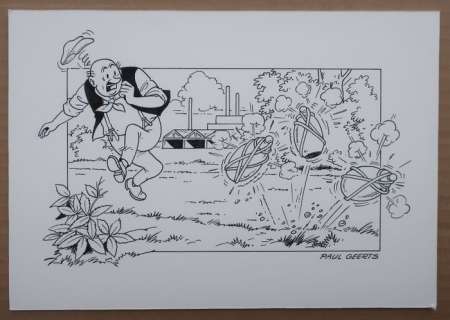 Paul Geerts | Suske en Wiske - Originele tekening - "De hellegathonden" - Page volante | Catawiki