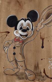 Guti, Coffee Artist | Hi Mickey ! - Original Coffee Painting - Guti Signed - Original Coffee Art | Catawiki