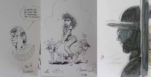 Jan Bosschaert | Jan Bosschaert - Damiaan + Unne + Pest in ’t paleis - 3x met opdrachttekening - Broché - EO - (1983/2017) | Catawiki