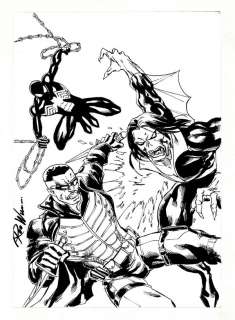 Blade and Spider-Man vs. Morbius Sketch by Ron Williams | mycomicshop.com