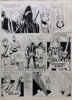 Attilio Micheluzzi | Attilio Micheluzzi - per il Messaggero dei Ragazzi n.4 â€œLa cittÃ  nascostaâ€ pag.28 - Page volante - (1980) | Catawiki