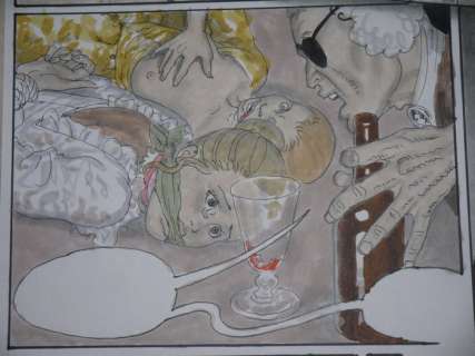 Von Gã¶Tha, Erich | Erich von GÃ¶tha - Planche originale en couleur (p.52) - Les Malheurs de Janice T.3 - (2003) | Catawiki