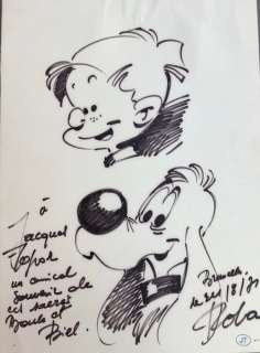 Roba, Jean | Roba, Jean - Dessin original dédicacé Ã  Jacques Topor - Boule & Bill - (1971) | Catawiki