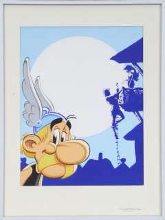 Albert Uderzo (1927-2020) - Exceptionnelle couverture originale de l‘album Astérix Le Grand Fossé