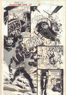 Hugh Haynes, Scott Koblish - The punisher war journal #65 p. 18 - punisher guns down a helicopter - 1994 signed