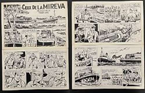 Forton, Gérald | Forton, Gérald - 2x Planche originale - Tiger Joe - Ceux de la Mireva - (1974/1974) | Catawiki