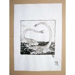 RICCIO dessin original Inktober Dinosaure 12 | YakaBD