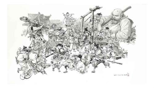 Kim Jung Gi - Illustration originale. Signé