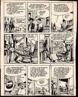 Jijé (Joseph Gillain) | Jijé (Joseph Gillain) - Planche originale (p.21) - Jerry Spring T7 - Enquête Ã  San Juan (Le ranch de la malchance) - (1957) | Catawiki