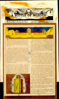 A BOTTLE OF MURDER, CRIME PATROL #16, 2 Pcs. (Mar-Apl 1950) Silverprint Text Story | Russ Cochran