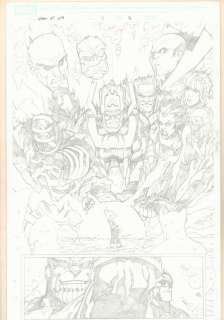 Patrick Scherberger - what if? Newer fantastic four #1 p. 16 - thanos, glactus, and celestials splash - 2009